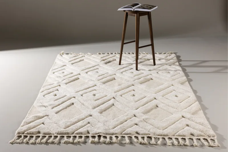 Dahlia Ullmatta 200x300 cm Rektangulär - Vit - Textilier & mattor - Mattor - Modern matta - Ullmattor