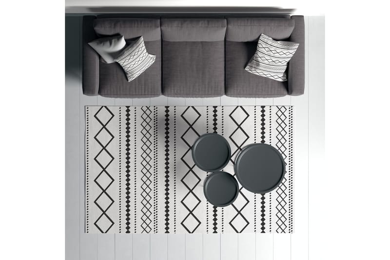 Dali Bomullsmatta 100x300 cm Rektangulär - Vit - Textilier & mattor - Mattor - Modern matta - Bomullsmattor