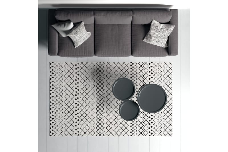 Dall Bomullsmatta 100x300 cm Rektangulär - Vit - Textilier & mattor - Mattor - Modern matta - Bomullsmattor