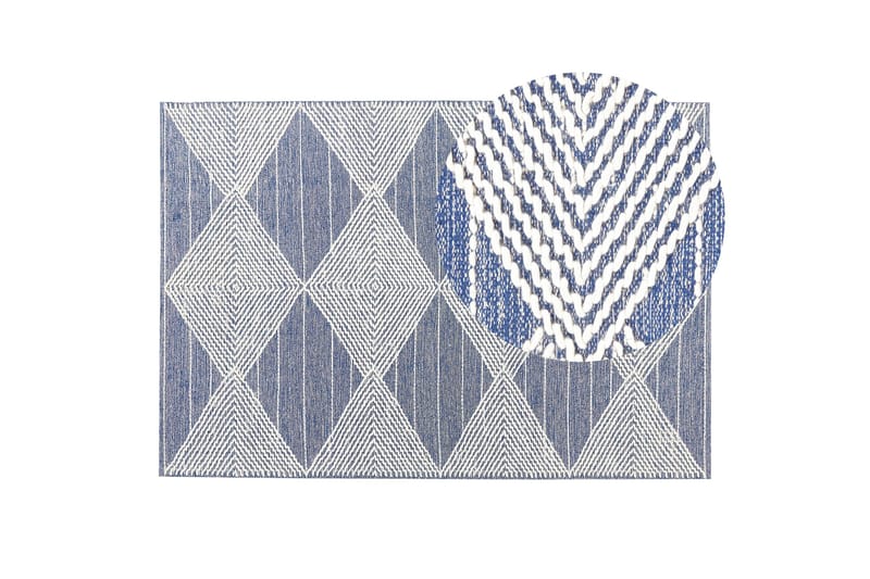 Datca Ullmatta 140x200 cm - Blå - Textilier & mattor - Mattor - Modern matta - Ullmattor