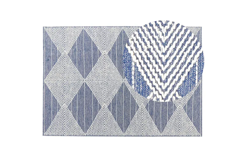 Datca Ullmatta 160x230 cm - Blå - Textilier & mattor - Mattor - Modern matta - Ullmattor
