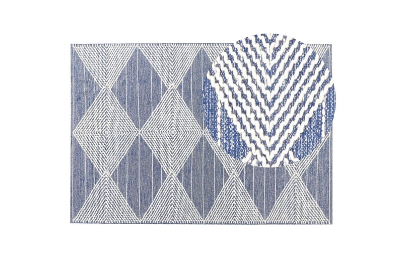 Datca Ullmatta 160x230 cm - Blå - Textilier & mattor - Mattor - Modern matta - Ullmattor