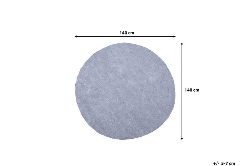 Demre Matta Rund 140 cm - Ljusgrå - Textilier & mattor - Mattor - Modern matta - Ryamattor