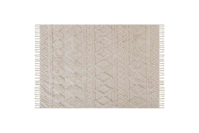 Didim Bomullsmatta 160x230 cm Beige - Bomullsmattor