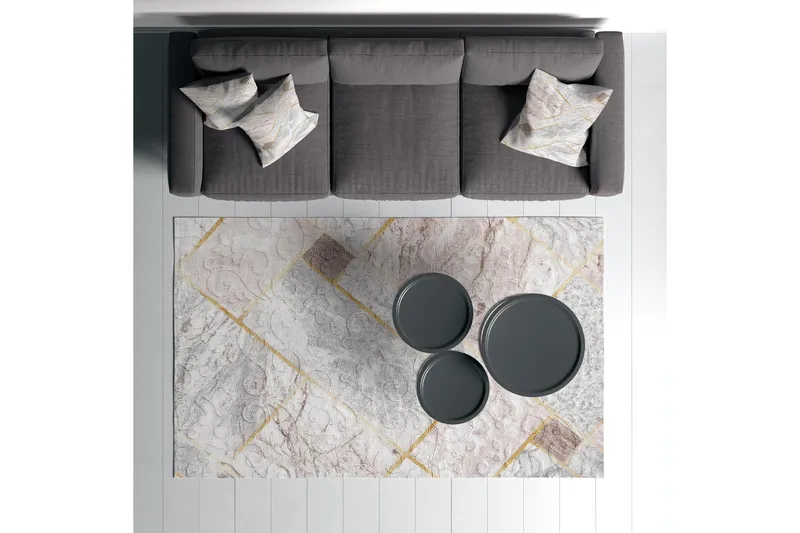 Dina Bomullsmatta 100x300 cm Rektangulär - Vit - Textilier & mattor - Mattor - Modern matta - Bomullsmattor