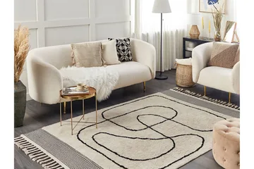 Dokuz Ryamatta 140x200 cm - Beige - Textilier & mattor - Mattor - Modern matta - Ryamattor