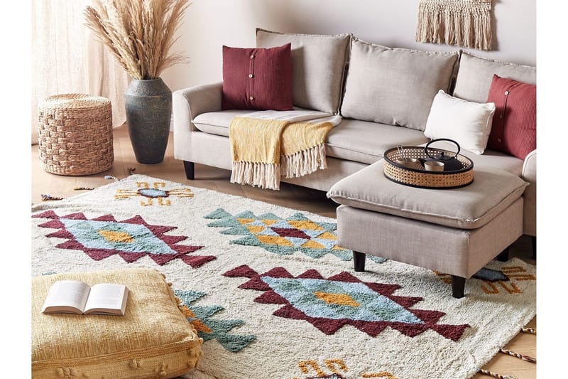 Duzce Ryamatta 160x230 cm - Beige - Textilier & mattor - Mattor - Modern matta - Bomullsmattor