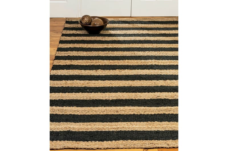 Eddie Jutematta 90x150 cm Rektangulär - Beige/Svart - Textilier & mattor - Mattor - Modern matta - Jutemattor & sisalmattor