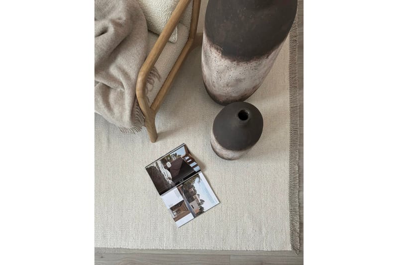 Eden Ullmatta 200x200 cm Kvadratisk - Creme - Textilier & mattor - Mattor - Modern matta - Ullmattor