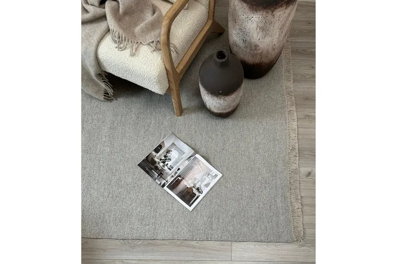 Eden Ullmatta 200x300 cm Rektangulär - Silver - Textilier & mattor - Mattor - Modern matta - Ullmattor