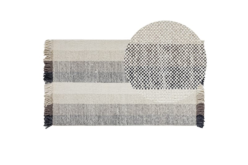 Emirler Ullmatta 80x150 cm - Svart/Vit - Textilier & mattor - Mattor - Modern matta - Ullmattor