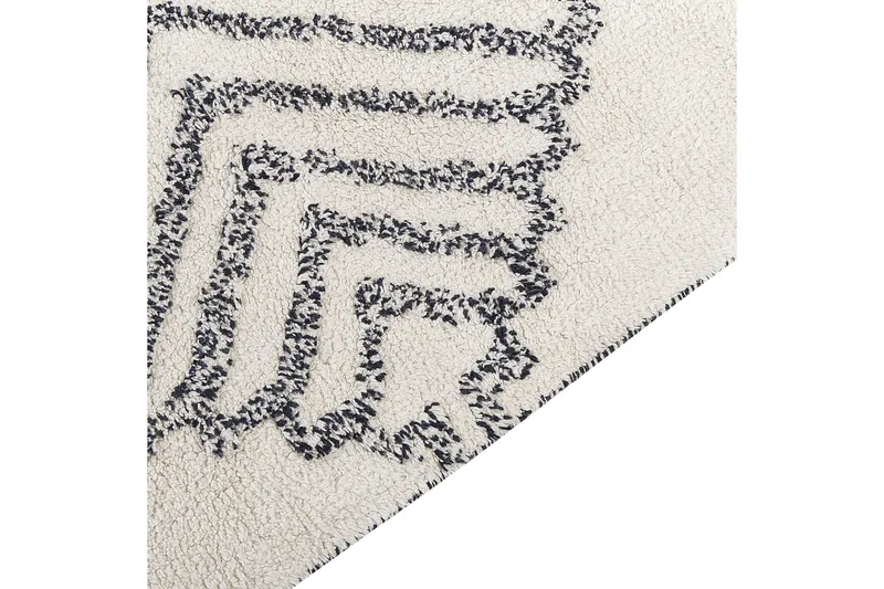 Eray Ryamatta 80x150 cm - Svart/Vit - Textilier & mattor - Mattor - Modern matta - Ryamattor