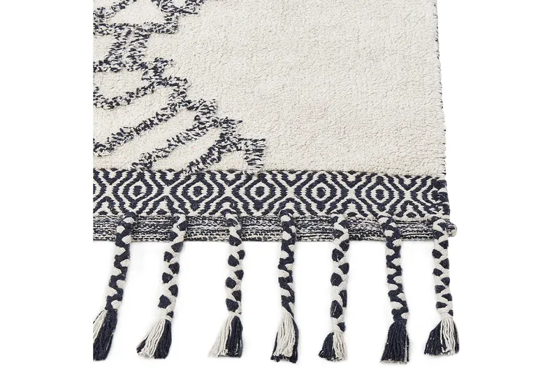 Eray Ryamatta 80x150 cm - Svart/Vit - Textilier & mattor - Mattor - Modern matta - Ryamattor