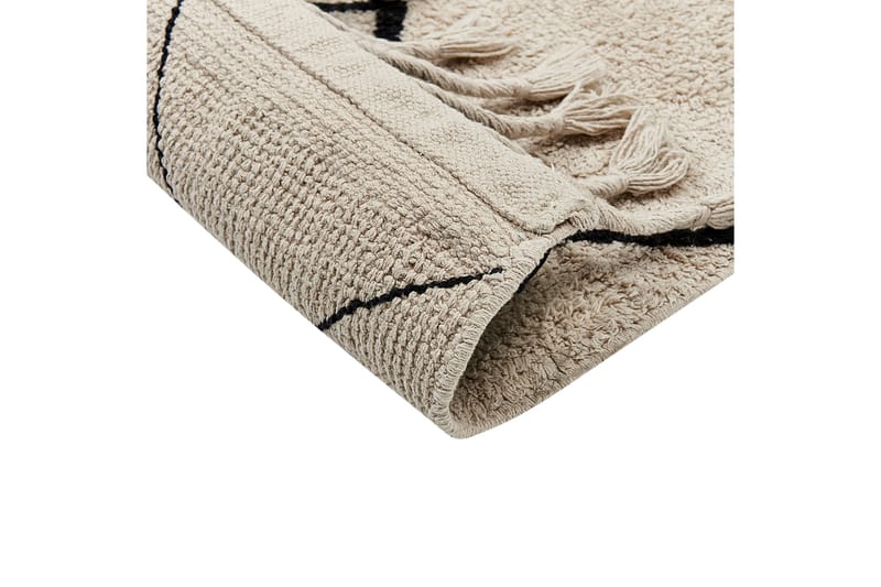 Erler Bomullsmatta 140x200 cm - Beige - Textilier & mattor - Mattor - Modern matta - Bomullsmattor