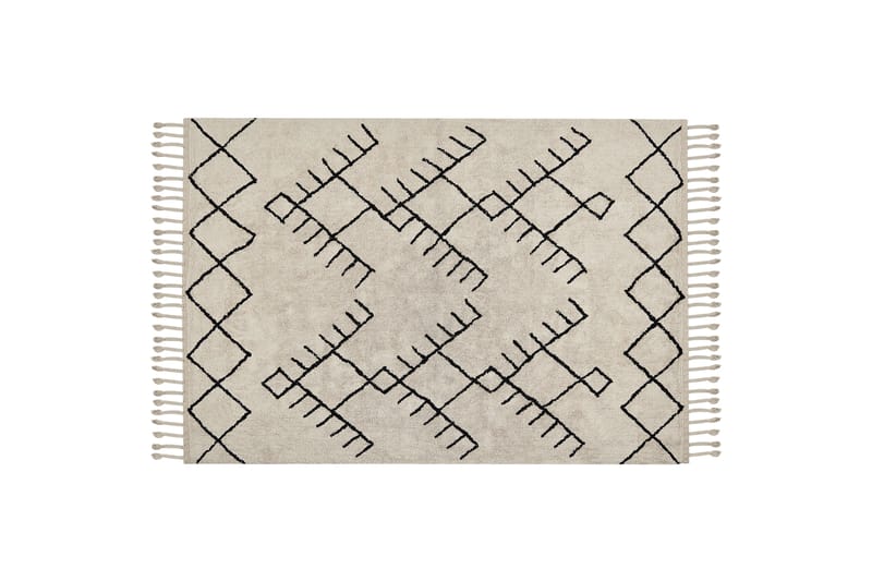 Erler Bomullsmatta 160x230 cm Beige - Bomullsmattor