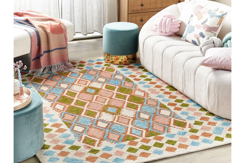 Ermenek Ullmatta 160x230 cm - Beige - Textilier & mattor - Mattor - Modern matta - Ullmattor