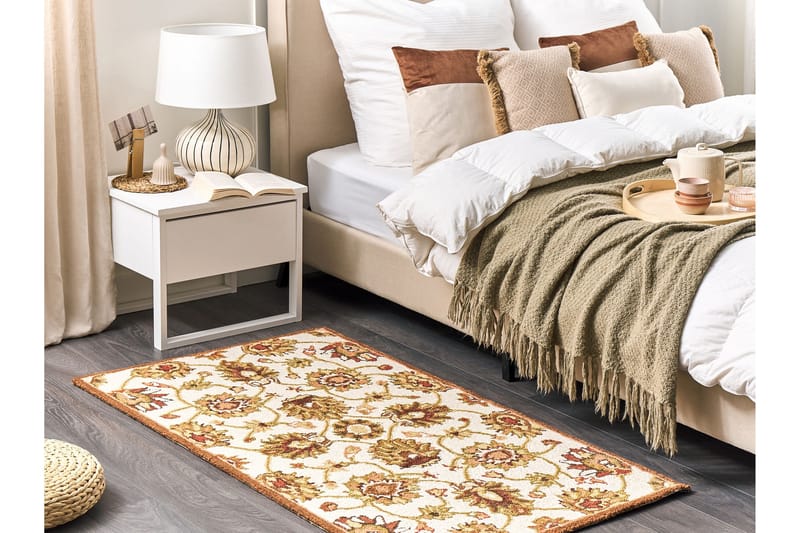 Ezine Ullmatta 80x150 cm Kvadratisk Beige - Textilier & mattor - Mattor - Modern matta - Ryamattor