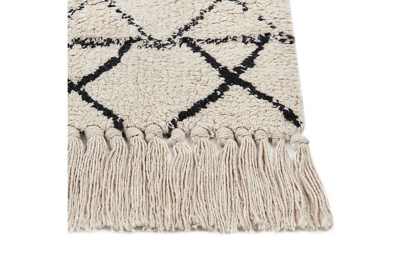 FERNFIELD Ryamatta 140x200 cm Beige - Textilier & mattor - Mattor - Modern matta - Ryamattor