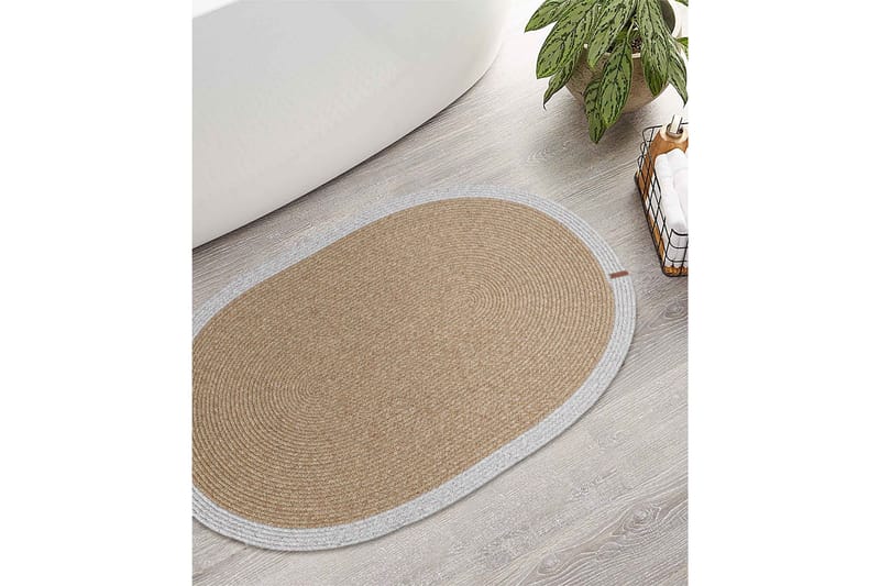 Fielo Bomullsmatta 80x120 cm Rektangulär - Grå/Brun - Textilier & mattor - Mattor - Modern matta - Bomullsmattor