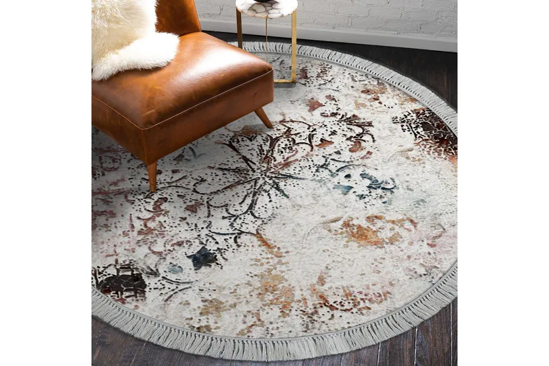 Alanur Home Matta 160x160 cm - Multifärgad - Textilier & mattor - Mattor - Modern matta - Friezemattor