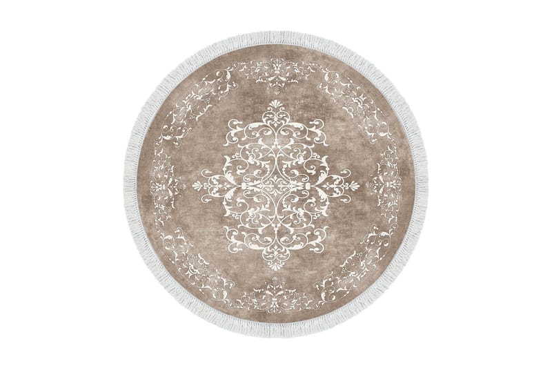 ALANUR HOME Matta 180 cm Rund Beige - Textilier & mattor - Mattor - Modern matta - Friezemattor