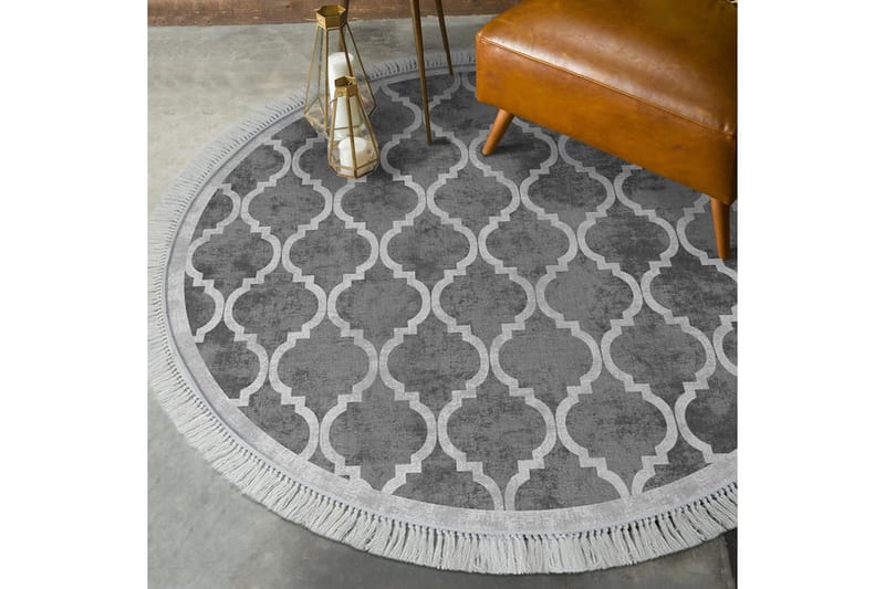 Alanur Home Matta 180 cm Rund - Grå - Textilier & mattor - Mattor - Modern matta - Friezemattor
