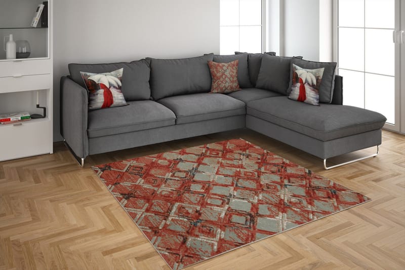 Alptekin Matta 100x150 cm - Flerfärgad - Textilier & mattor - Mattor - Modern matta - Friezemattor