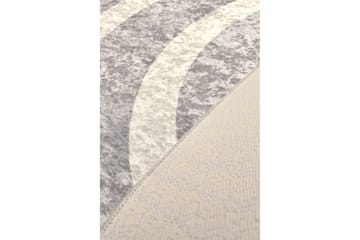 Argentu Matta Rund 100 cm - Silver/Sammet - Textilier & mattor - Mattor - Modern matta - Friezemattor