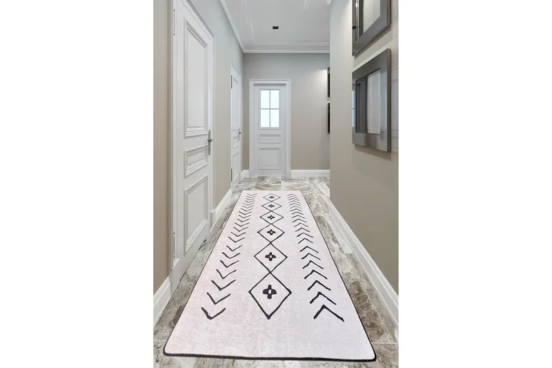 Chilai Matta 100x180 cm - Ecru/Svart - Textilier & mattor - Mattor - Modern matta - Friezemattor