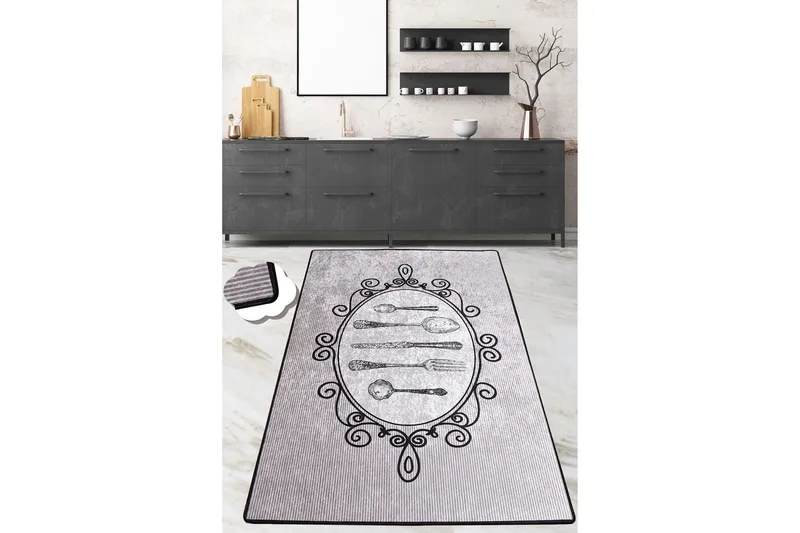 Chilai Matta 100x200 cm, Grå/Svart