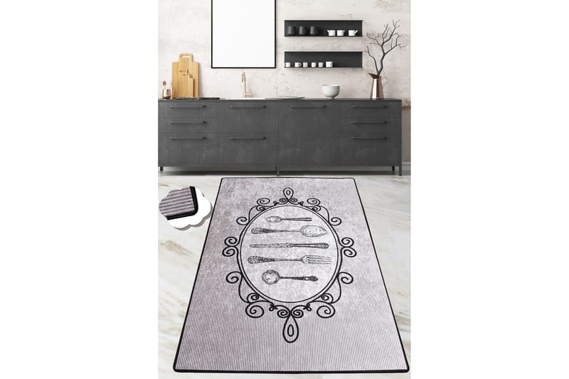 Chilai Matta 100x200 cm, Grå/Svart