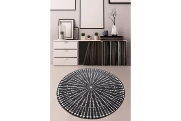Chilai Matta 120 cm Rund - Svart/Vit - Textilier & mattor - Mattor - Modern matta - Friezemattor
