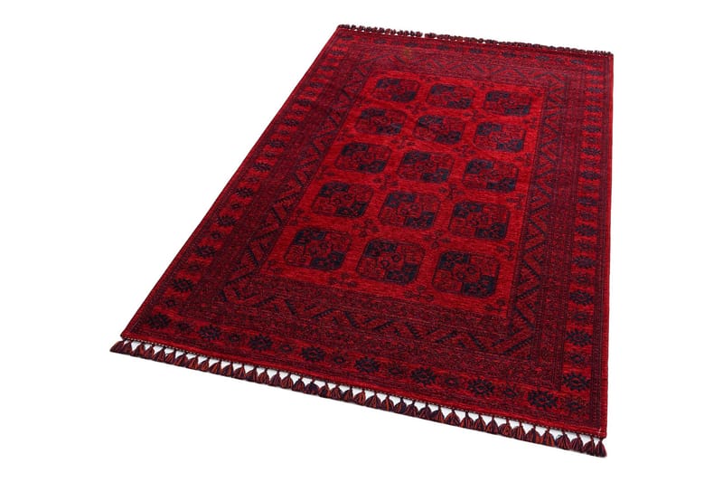 Eko Hali Matta 160x230 cm - Röd/Mörkblå - Textilier & mattor - Mattor - Modern matta - Friezemattor