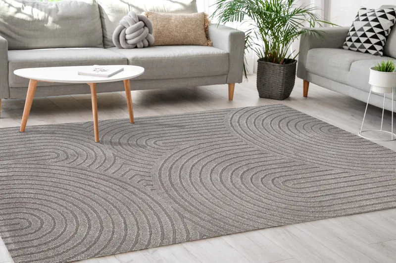 Genova Zen Wiltonmatta 160x230 cm - Grå - Textilier & mattor - Mattor - Modern matta - Friezemattor