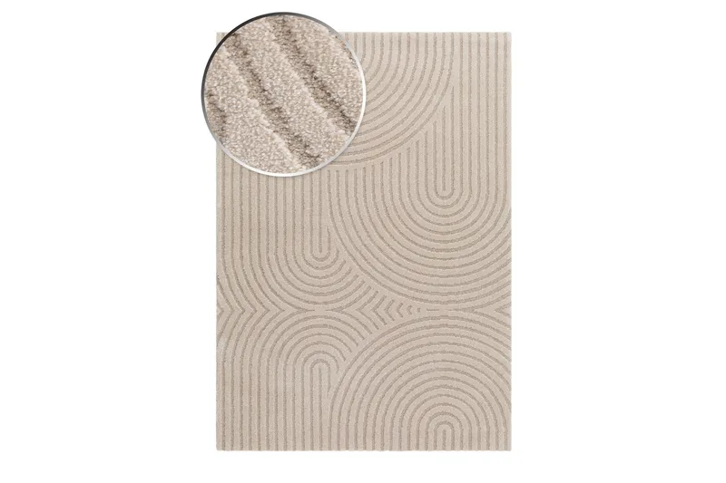 Genova Zen Wiltonmatta 160x230 cm Rektangulär - Linne - Textilier & mattor - Mattor - Modern matta - Friezemattor