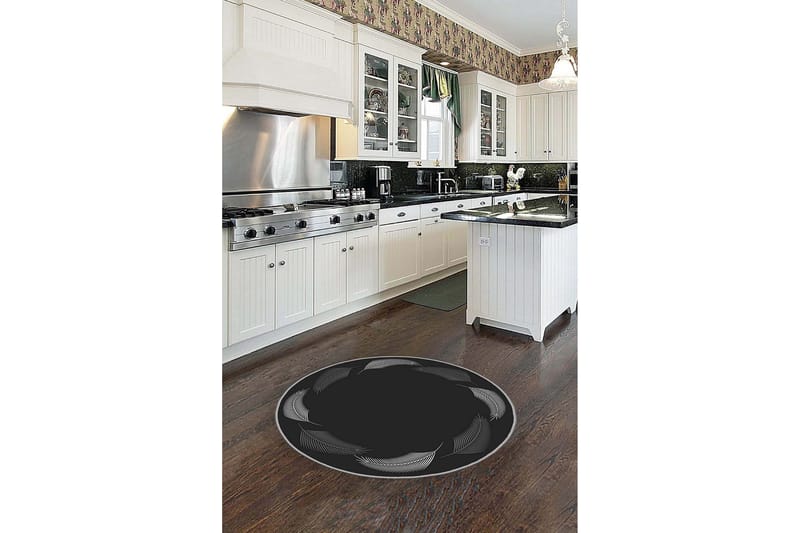 Homefesto Matta 100 cm Rund - Multifärgad - Textilier & mattor - Mattor - Modern matta - Friezemattor