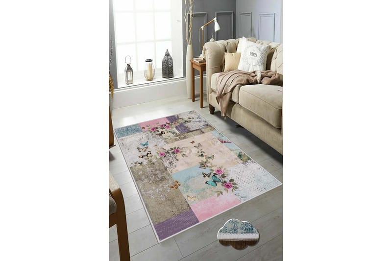HOMEFESTO Matta 100x150 cm Multifärgad - Textilier & mattor - Mattor - Modern matta - Friezemattor