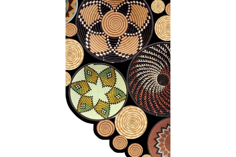 Homefesto Matta 180 cm Rund - Multifärgad - Textilier & mattor - Mattor - Modern matta - Friezemattor