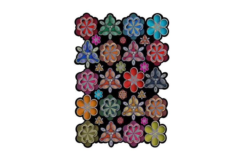 Homefesto Matta 50x80 cm, Multifärgad