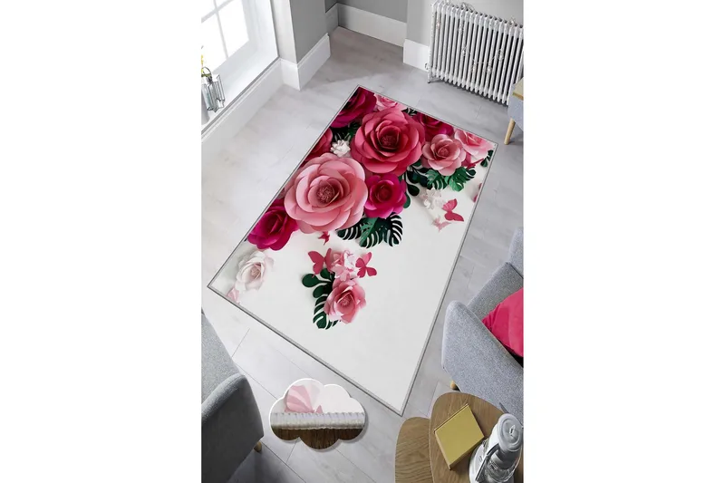 Homefesto Matta 60x100 cm - Multifärgad - Textilier & mattor - Mattor - Modern matta - Friezemattor