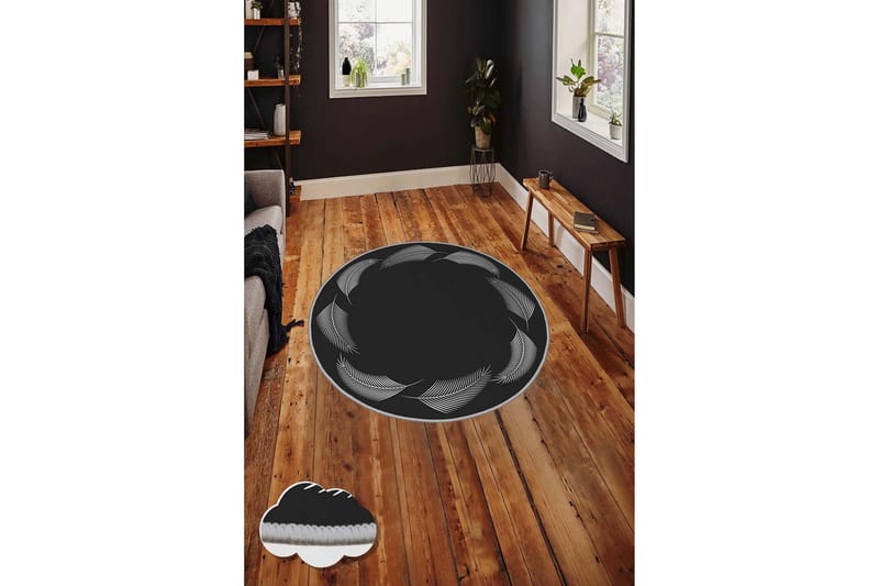 Homefesto Matta 80 cm Rund - Multifärgad - Textilier & mattor - Mattor - Modern matta - Friezemattor