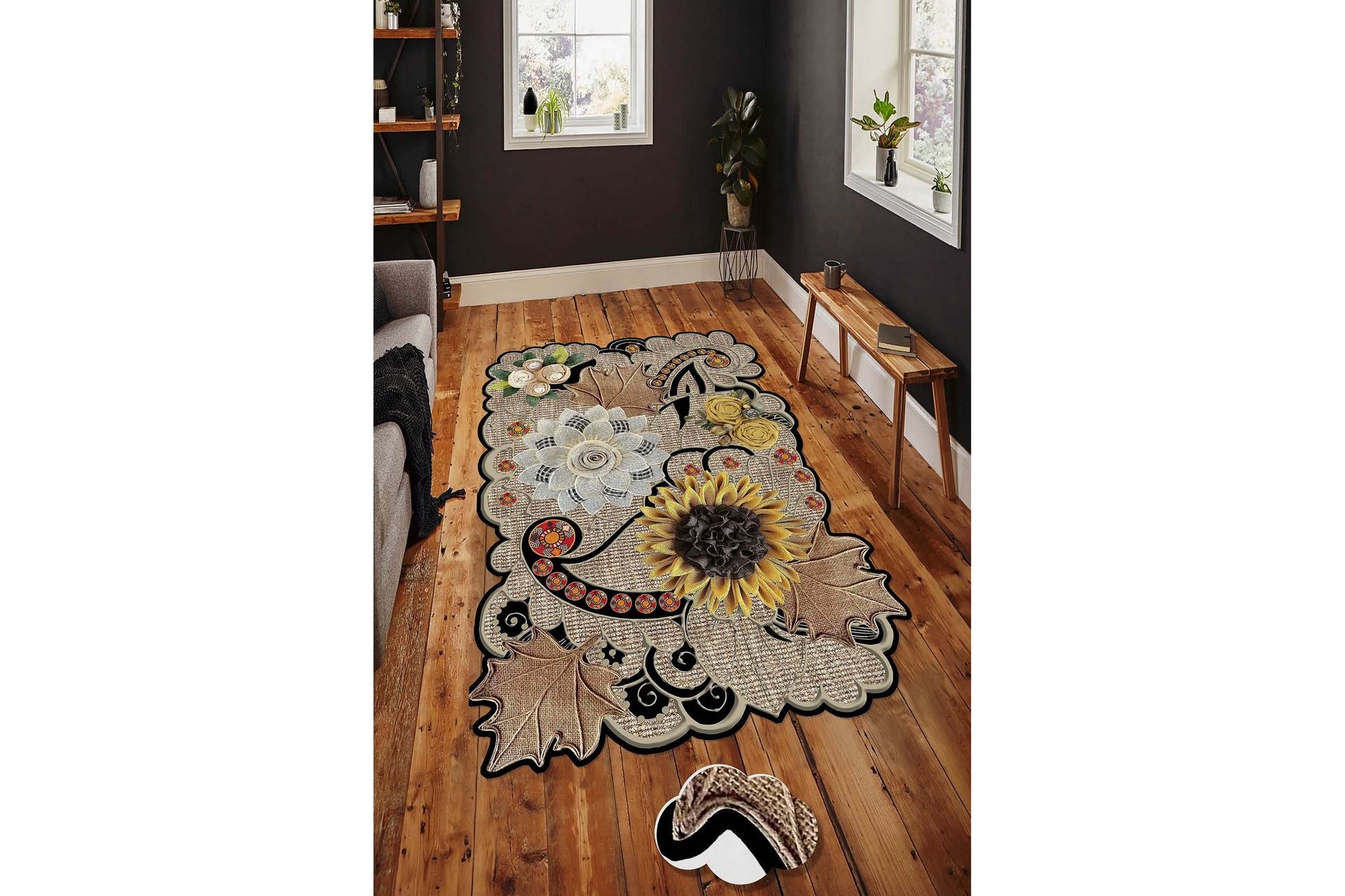 HOMEFESTO Matta 80x300 cm Multifärgad - Textilier & mattor - Mattor - Modern matta - Friezemattor