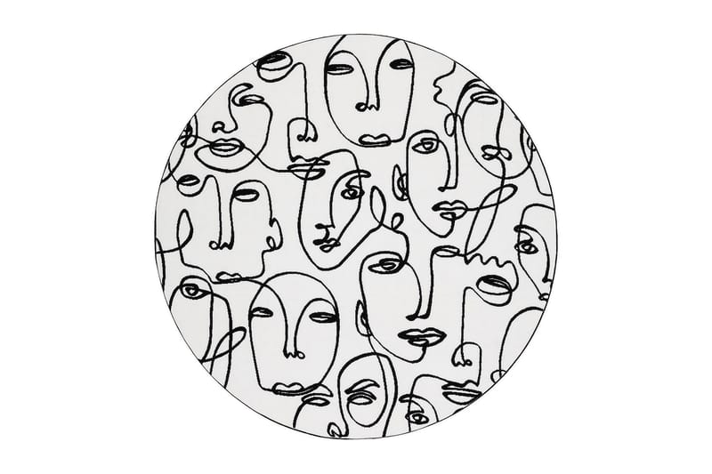 Ink Face Matta Rund 160 cm - Textilier & mattor - Mattor - Modern matta - Friezemattor