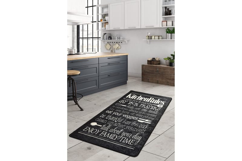 Kuhinja Matta 140x190 cm, Svart/Sammet