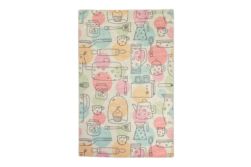 Lanworthe Matta 100x200 cm - Flerfärgad/Sammet - Textilier & mattor - Mattor - Modern matta - Friezemattor