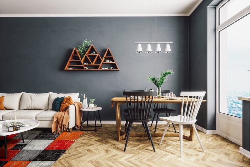 London Square Friezematta 200x290 - Röd/Orange - Textilier & mattor - Mattor - Modern matta - Friezemattor