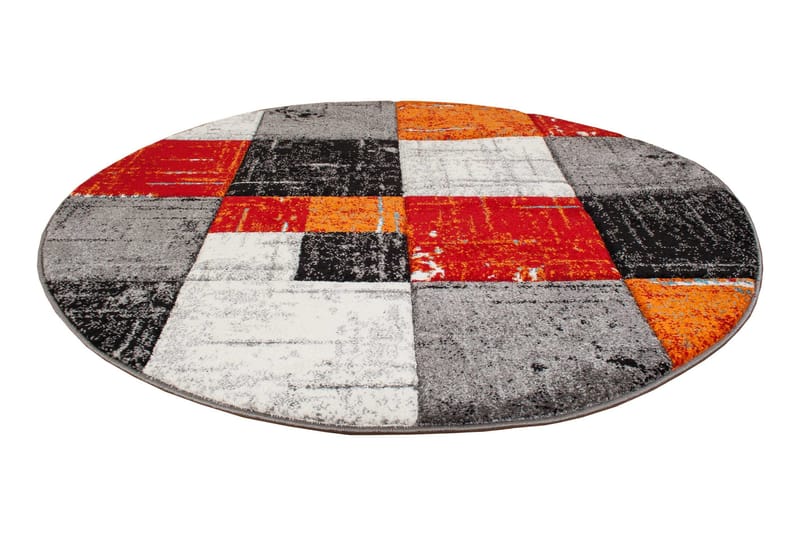 London Square Friezematta Rund 240 - Röd/Orange - Textilier & mattor - Mattor - Modern matta - Friezemattor