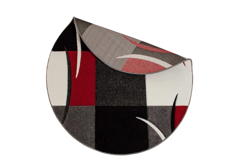 London Patch Friezematta Rund 240 - Röd - Textilier & mattor - Mattor - Modern matta - Friezemattor