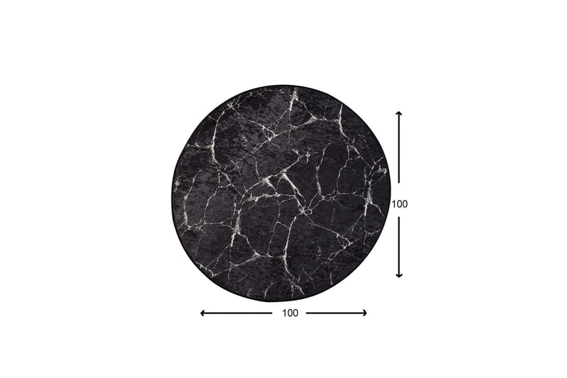 Marmuras Matta Rund 100 cm - Flerfärgad/Sammet - Textilier & mattor - Mattor - Modern matta - Friezemattor