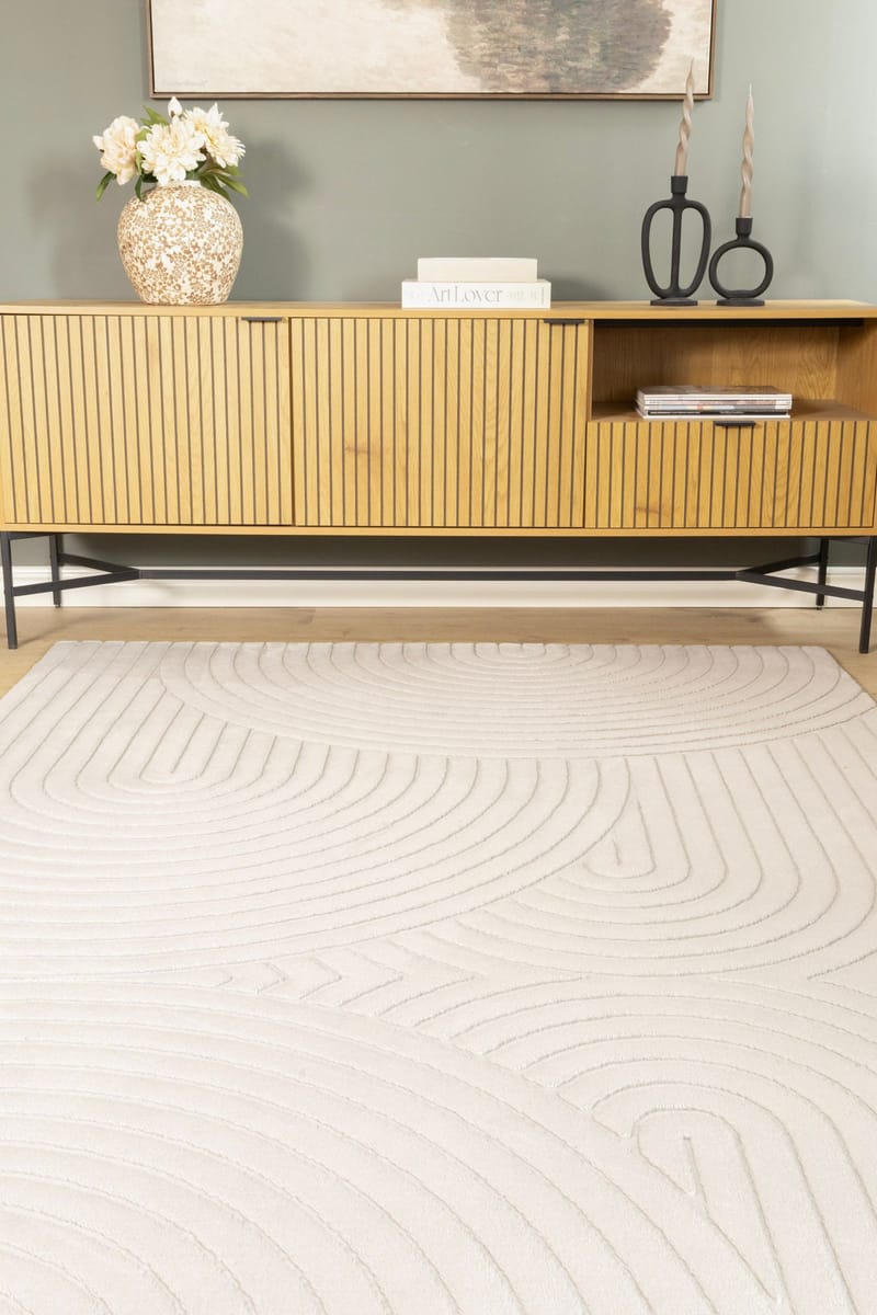 Maskinvävd Matta Cozy Zen 200x290 cm - Grå - Textilier & mattor - Mattor - Modern matta - Friezemattor